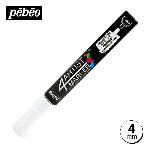 【GAIA蓋亞】Pebeo 4Artist 油性圓頭麥克筆 白色 4mm