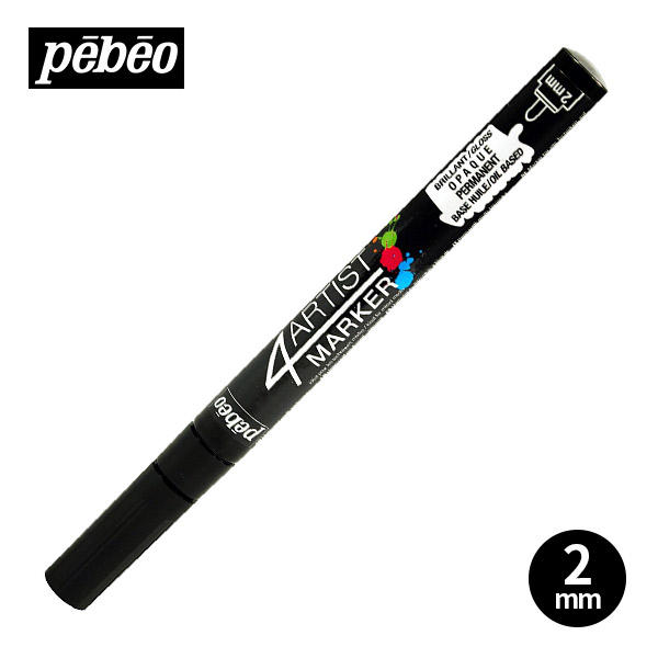 【GAIA蓋亞】Pebeo 4Artist 油性圓頭麥克筆 黑色 2mm