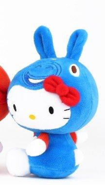 不正常玩具研究中心 現貨 代理 RodyxHelloKitty絨毛娃娃 變裝Plush4吋 藍