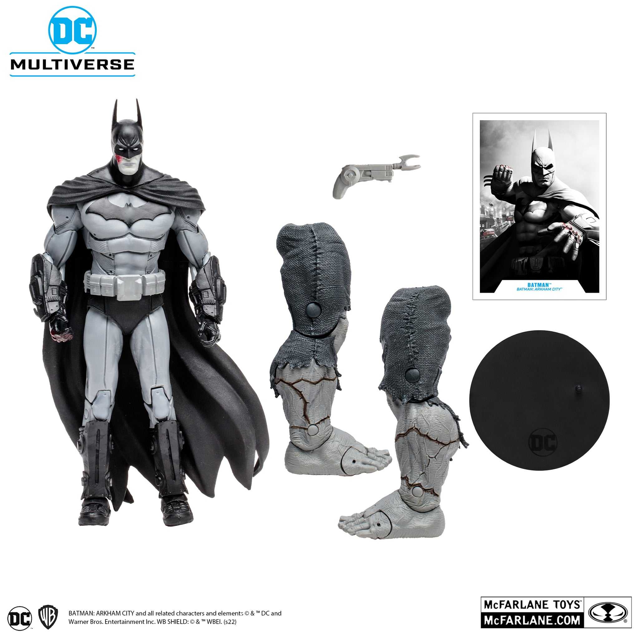 麥法蘭 DC 遊戲 阿卡漢騎士 蝙蝠俠 黑白版 金標 現貨代理