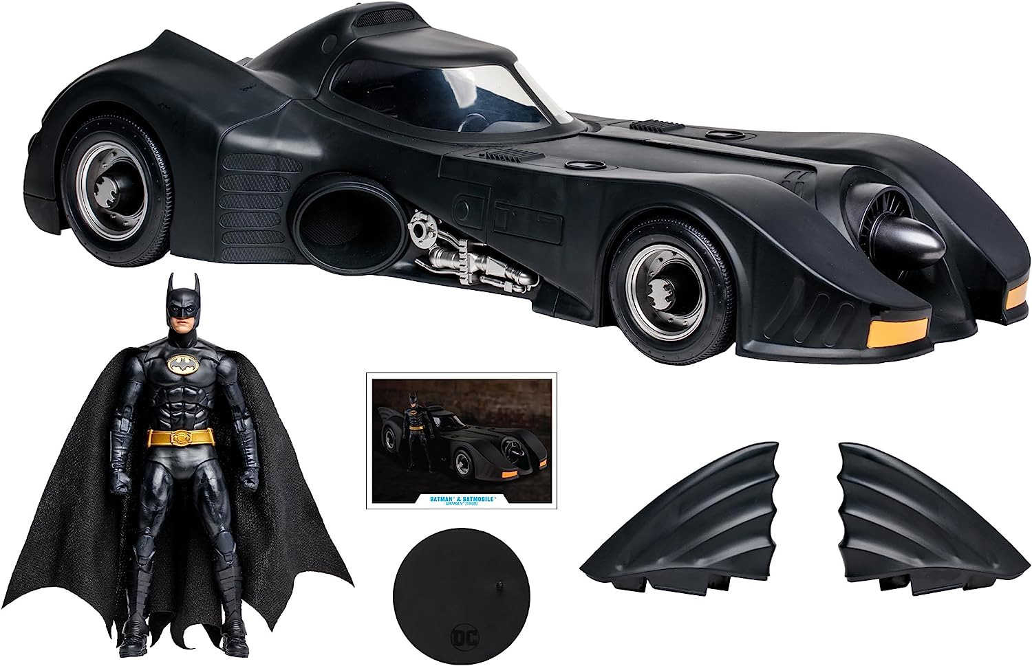 玩具研究中心 麥法蘭 DC Multiverse 7吋 蝙蝠俠1989 和 蝙蝠車 載具 金標 現貨代理