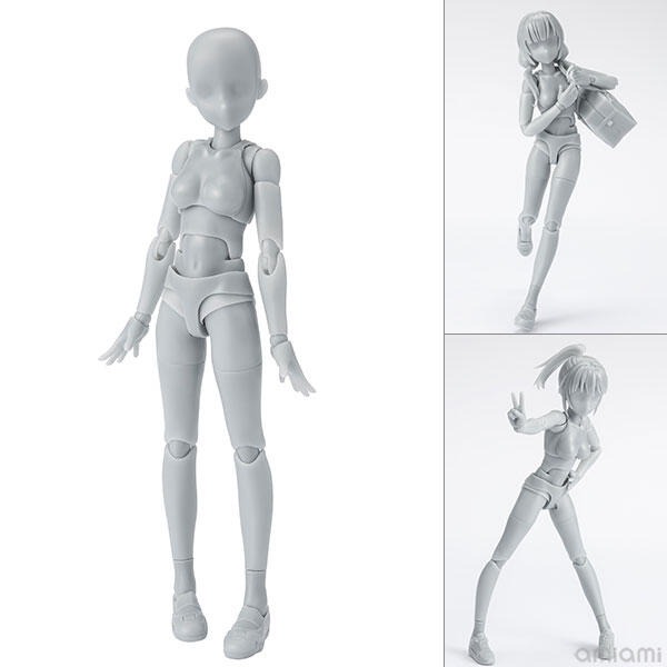 玩具研究中心 萬代 SHF 女性素體 School Life Edition DX SET 灰色 代理現貨