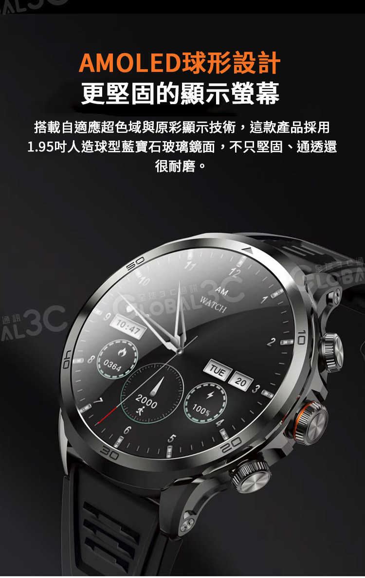 H19 4G智能安卓手錶 1.95吋大螢幕 旋轉相機 AMOLED 可插卡 健康監測 運動模式 PLAY商店