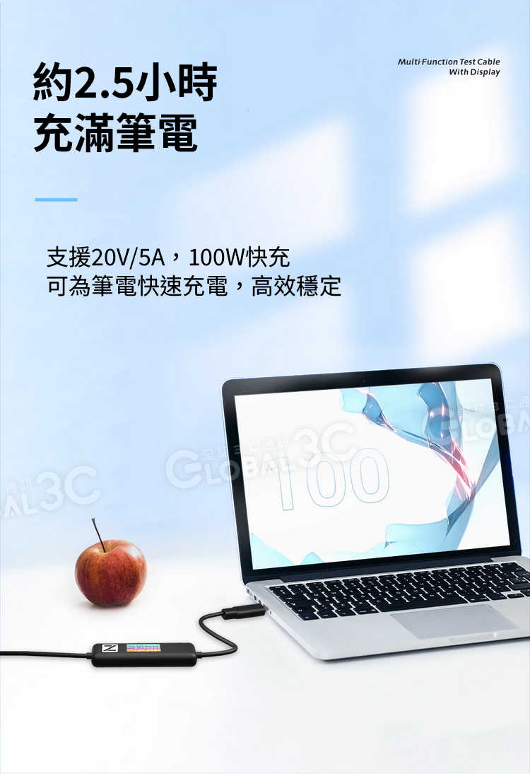 ChargerLAB POWER-Z 240W 數位顯示 數據充電線 PD3.1 快充 多功能 1.5米 電壓電流測試