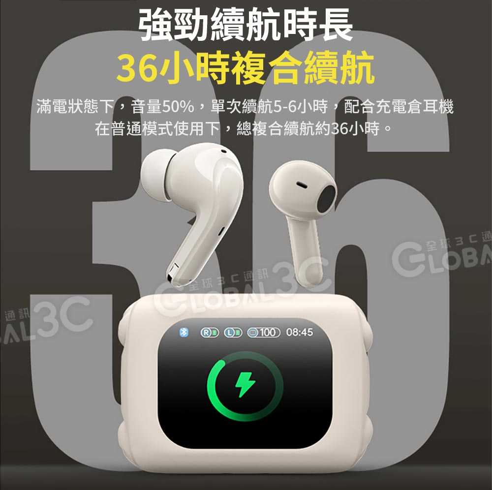 四耳降躁耳機 2對耳機 雙人共用 降噪+通透 HiFi 高保真音質 高低音 螢幕觸控 耳機操控 清晰通話