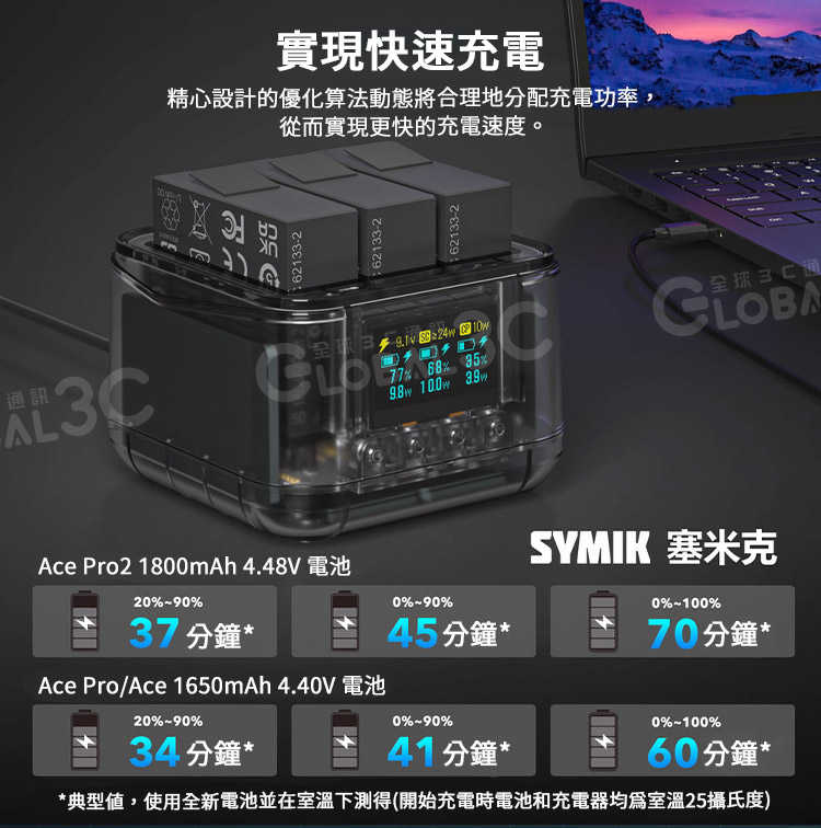 Insta360 三電池智能充電盒 Ace Pro 2 / Ace Pro / Ace 同時充三顆電池 充電倉 充電座