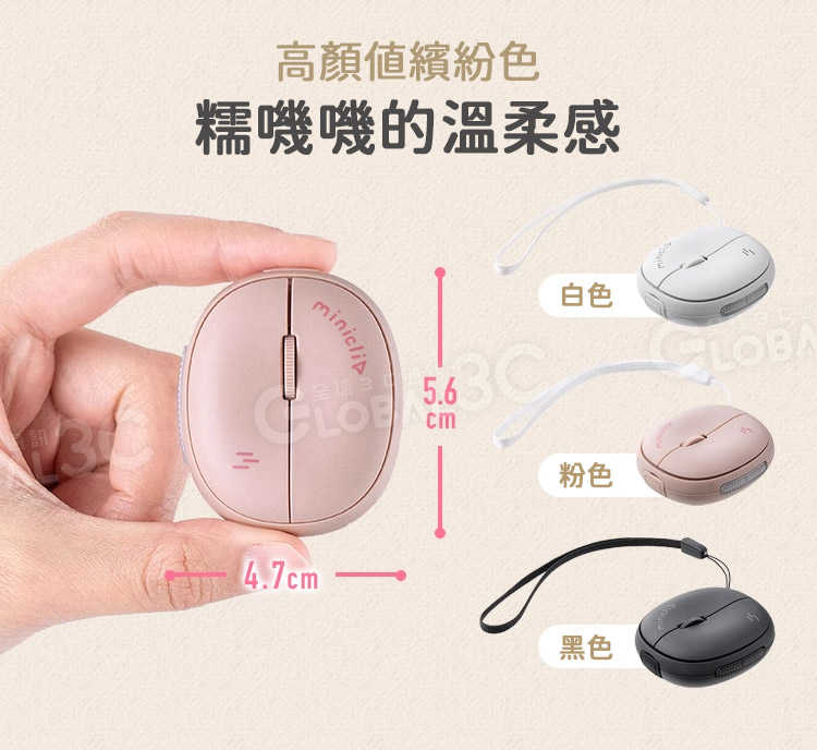 日本SANWA 超迷你滑鼠 1000dpi 靜音按鍵 Type-C 附吊繩 電腦配件 手機