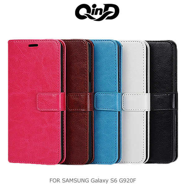 【現貨】QIND 勤大 SAMSUNG Galaxy S6 G920F 經典插卡皮套 可立式 / 白