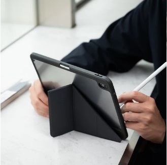 UNIQ 新加坡 Moven 磁吸帶筆槽透明平板保護套 iPad Air 11吋 (2024)【愛瘋潮】