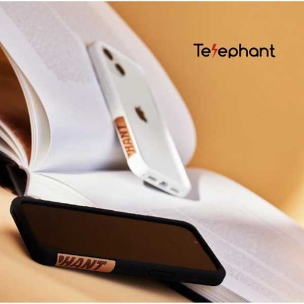 Telephant 太樂芬 EPI 水波紋抗污防摔手機殼 白焦糖奶茶 iPhone 14 全系列