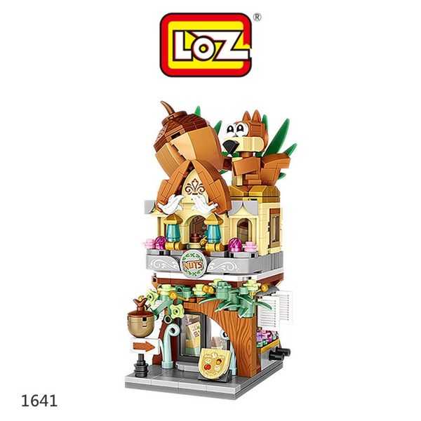 【愛瘋潮】LOZ mini 鑽石積木-1641-1644 街景系列 堅果店 遊戲聽 玩具店 糖果店