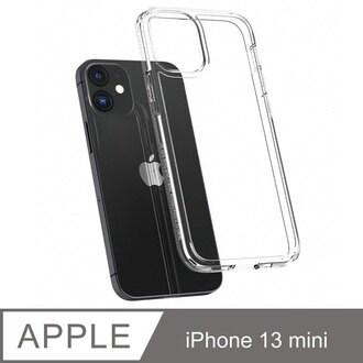 【愛瘋潮】Spigen iPhone 13 mini (5.4吋) Crystal Hybrid 軍規防摔保護殼