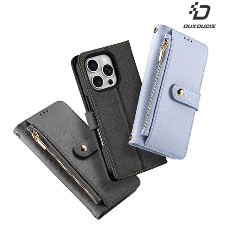 磁吸皮套 DUX DUCIS Apple 蘋果 iPhone 16 Plus LAWA 二合一錢包保護套 側翻皮套 真皮