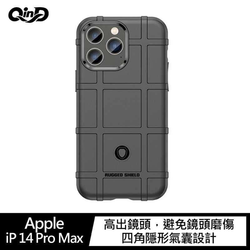 【愛瘋潮】防摔殼 手機殼 QinD Apple iPhone 14 Pro Max 戰術護盾保護套