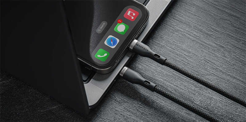 傳輸線 MAGEASY Magnetic Wire USB-C to USB-C 磁吸傳輸編織線(240W) 快充線 充