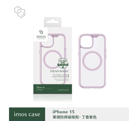磁吸殼 繽紛殼 iMos Apple iPhone15 i15 6.1吋 磁吸軍規防震保護殼 手機殼 防摔殼 防撞殼