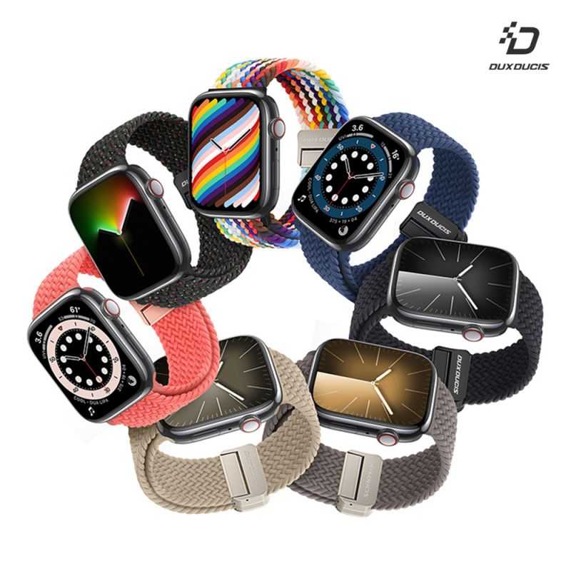 炫彩錶帶 智慧錶帶 DUX DUCIS Apple Watch (42/44/45/49mm) 磁吸扣編織錶帶【愛瘋潮】