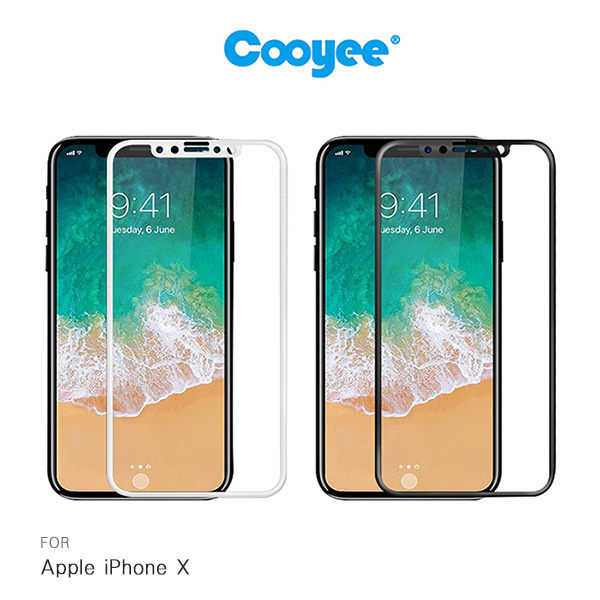 【愛瘋潮】Cooyee Apple iPhone X / XS 滿版玻璃貼(亮面)(全膠) 螢幕保護