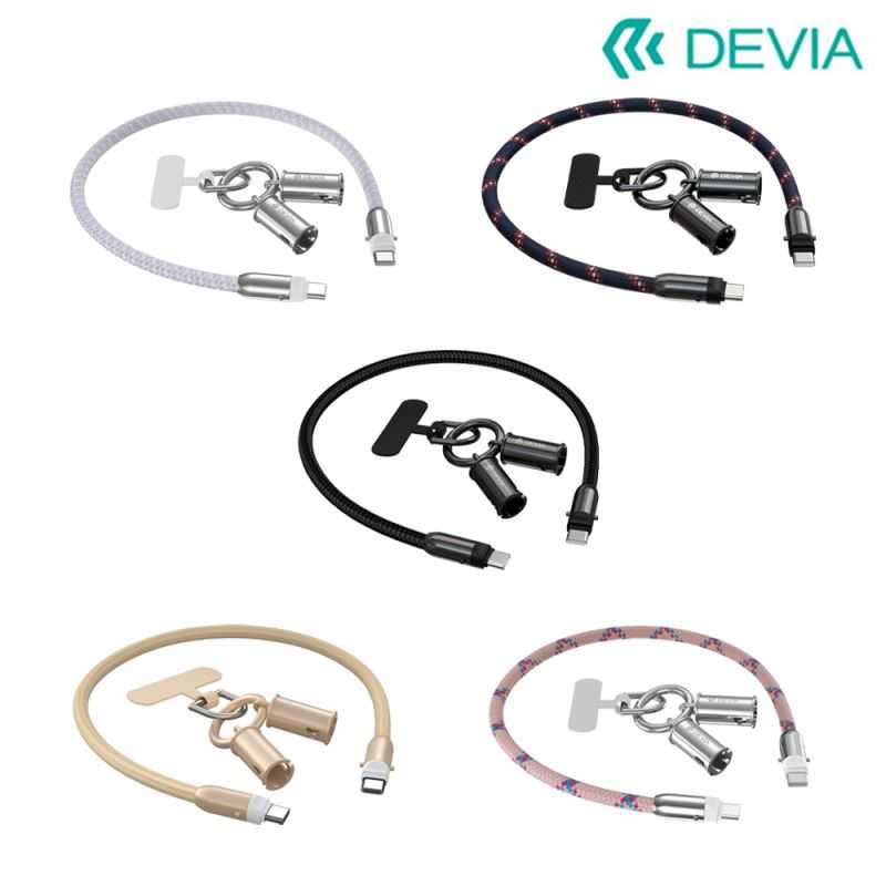 DEVIA USB Type-C to Type-C 極速編織充電線掛繩(60W)(0.3M) 手機吊繩 防丟繩 手機繩