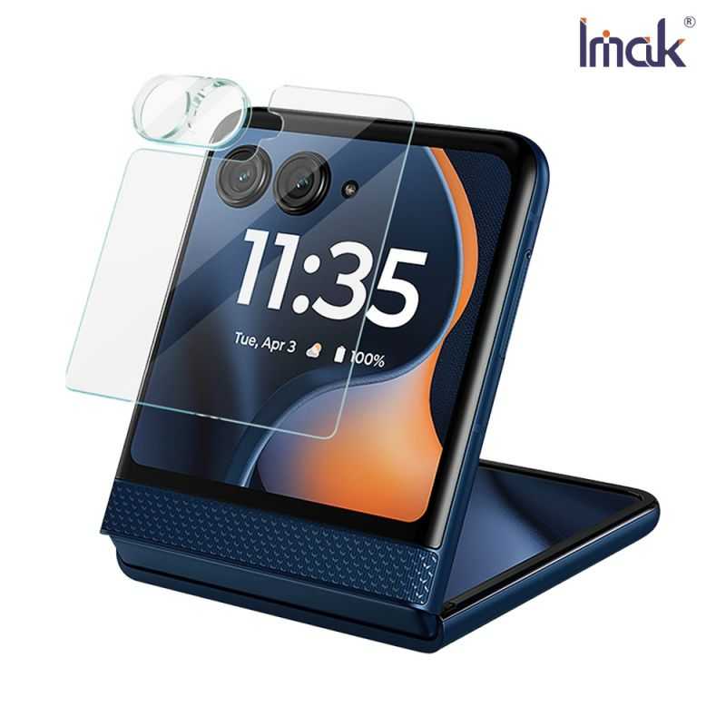 Imak Moto razr 60 鏡頭玻璃貼(含玻璃外螢幕貼) 奈米吸附 鏡頭貼 鏡頭保護貼 鏡頭膜【愛瘋潮】