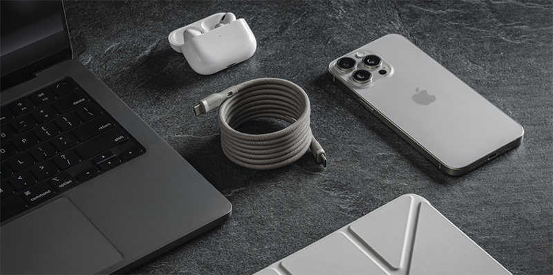 傳輸線 MAGEASY Magnetic Wire USB-C to USB-C 磁吸傳輸編織線(240W) 快充線 充