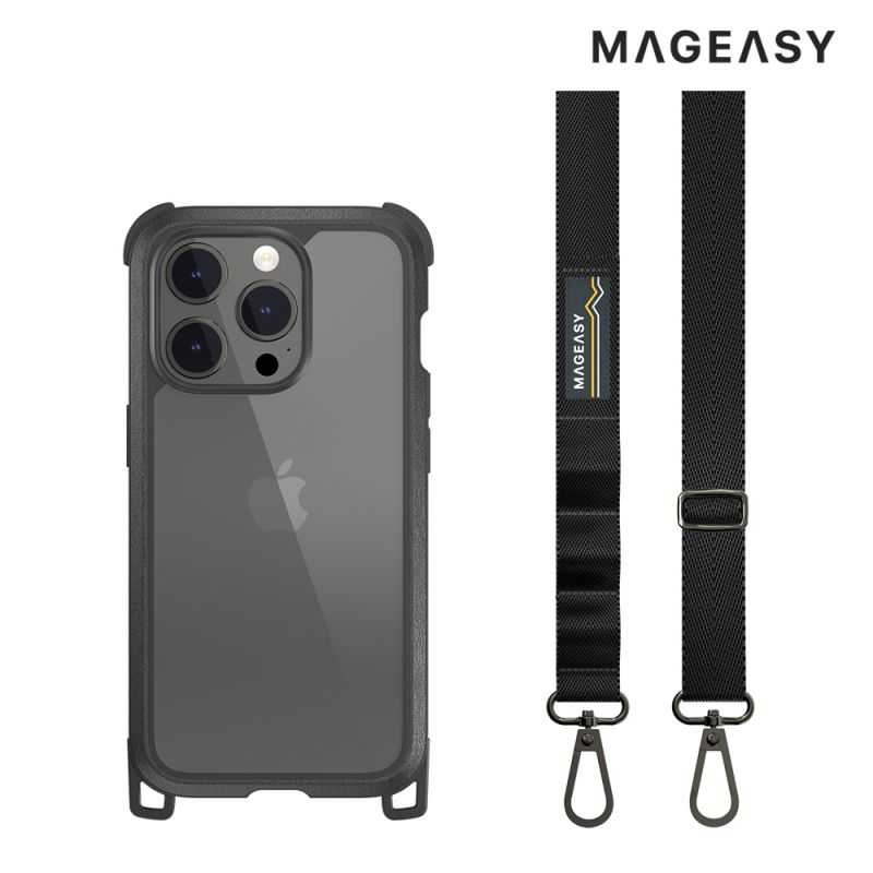 手機殼 防摔殼 MAGEASY Apple iPhone 15 Pro Max Odyssey + Strap 保護殼