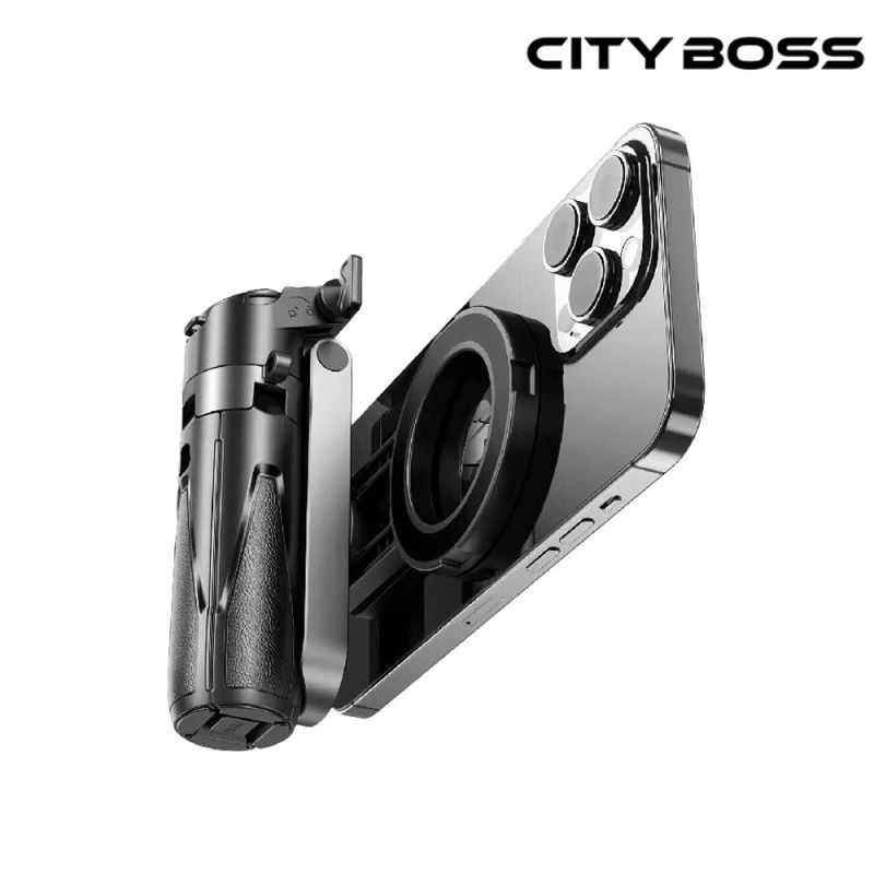 自拍桿 CITY BOSS P15 mini 迷你口袋型磁吸式+藍芽輔拍捍(輔拍器) 偽單眼自拍桿 自動彈開腳架 輕便迷