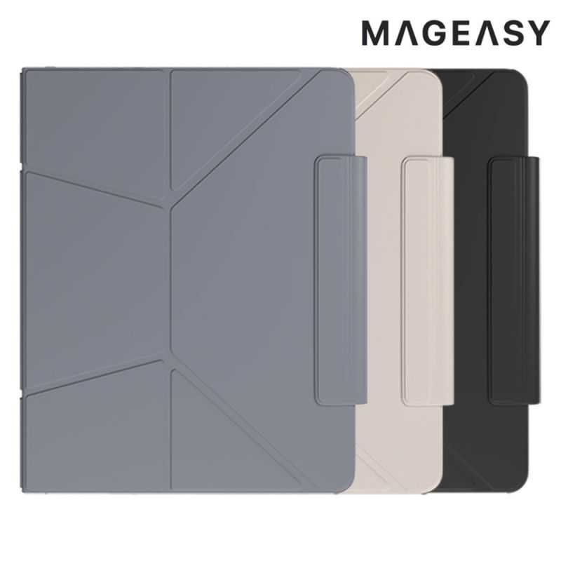 平板保護套 MAGEASY Apple iPad Pro 13 2024/M4 LIFT 增高支架保護殼 平板皮套 可