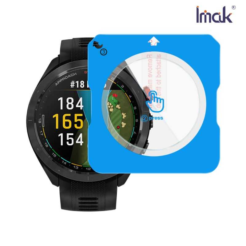 鏡頭貼 Imak 艾美克 GARMIN Approach S70 (47mm) 玻璃手錶膜(自帶定位版) 玻璃手錶膜(自
