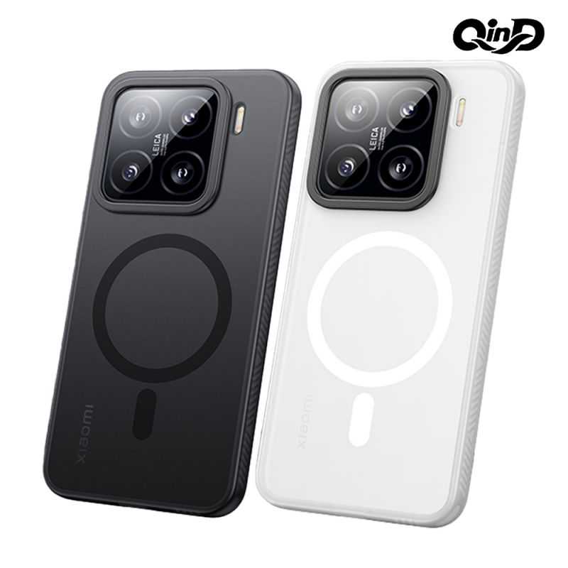 QinD Xiaomi 小米 15 5G 隱砂磁吸保護殼 手機殼 保護套 霧面殼 磨砂殼 磁吸殼 支援 MagSafe