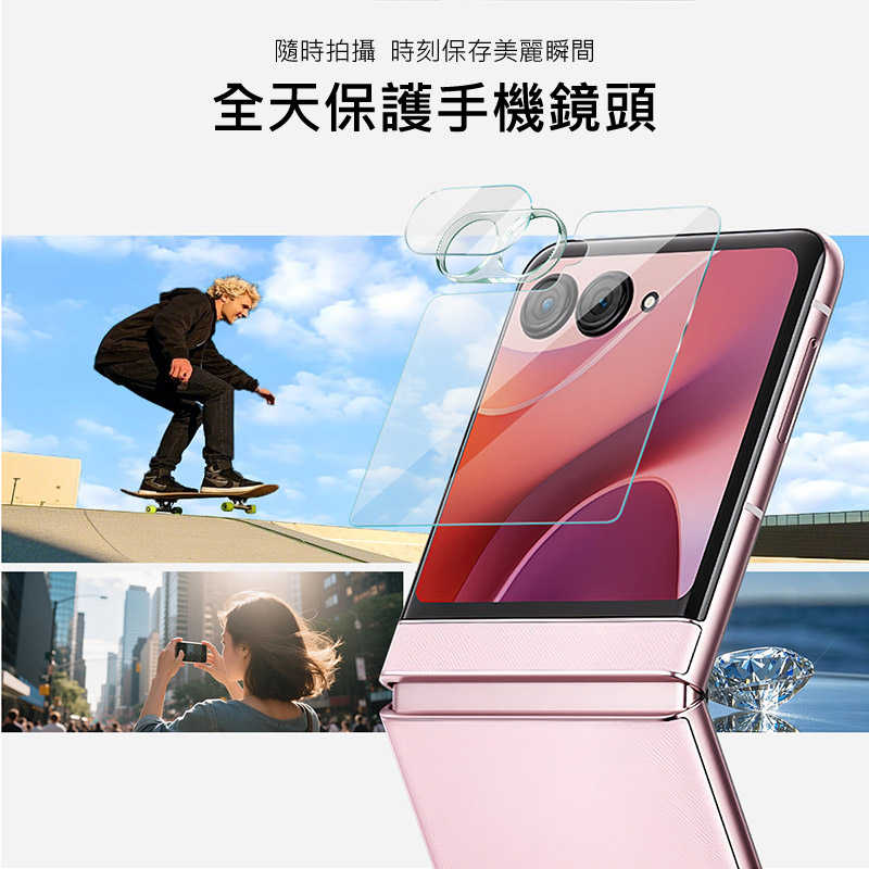 Imak Moto razr 60 鏡頭玻璃貼(含玻璃外螢幕貼) 奈米吸附 鏡頭貼 鏡頭保護貼 鏡頭膜【愛瘋潮】