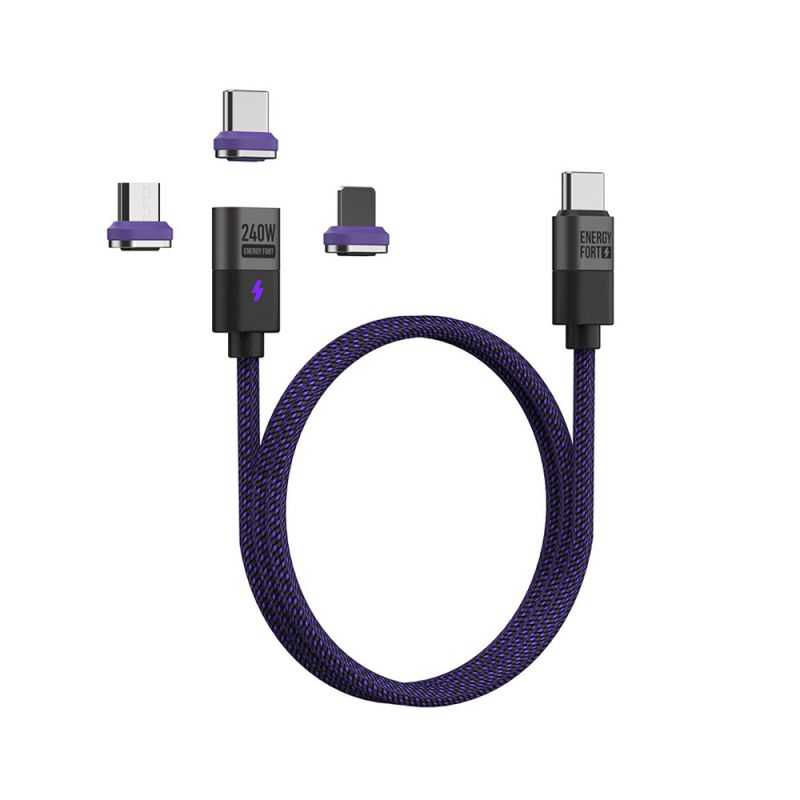 快充磁吸線 ENERGY FORT Type-C (240W)(1.8M) 充電線 傳輸線 自動吸附 適用 iPhone