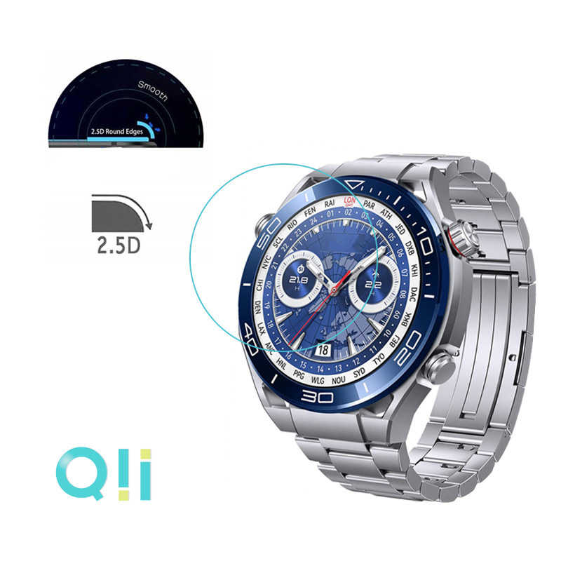 手錶保護貼 Qii HUAWEI Watch Ultimate 玻璃貼 (兩片裝)【愛瘋潮】