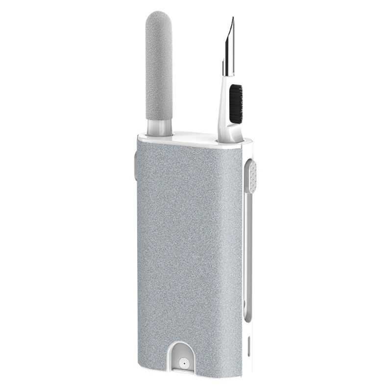 QinD Q6 五合一多功能耳機/螢幕清潔神器(含清潔劑) AirPods 清潔 鍵盤清潔 鏡頭清潔 手機清潔 平板清潔