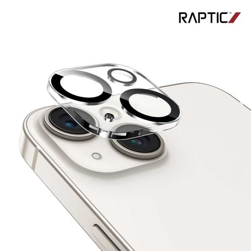 RAPTIC Apple iPhone 15/iPhone 15 Plus 一體式鏡頭玻璃貼兩片
