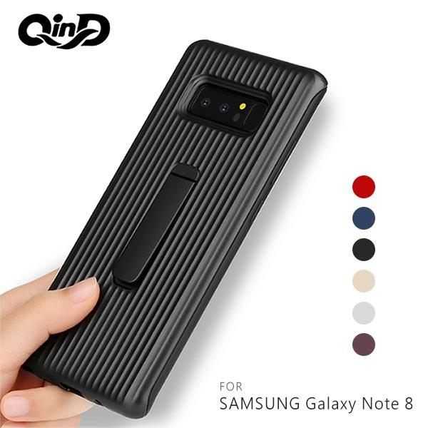 【愛瘋潮】QinD SAMSUNG Galaxy Note 8 獵鷹支架殼 PC硬殼 抗震防摔
