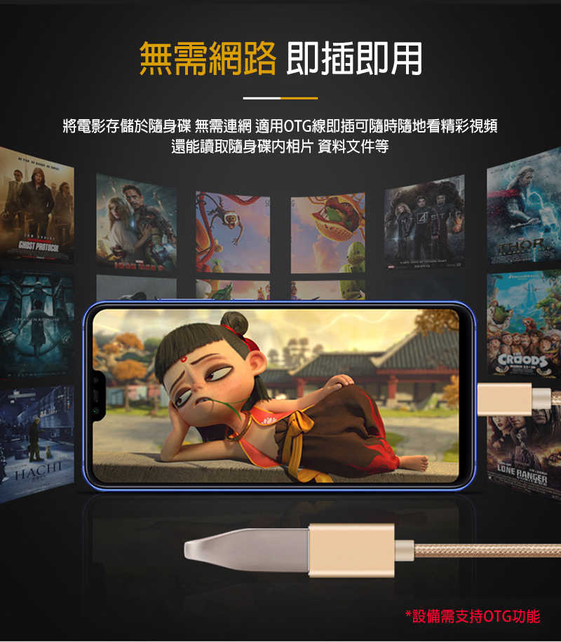 USB Type-C OTG 數據線 擴充 手機可接 滑鼠 隨身碟 讀卡機  【愛瘋潮】