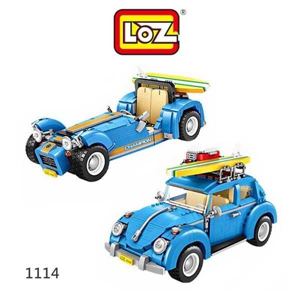 【愛瘋潮】LOZ mini 鑽石積木-1114 藍色汽車 迷你樂高 迷你積木