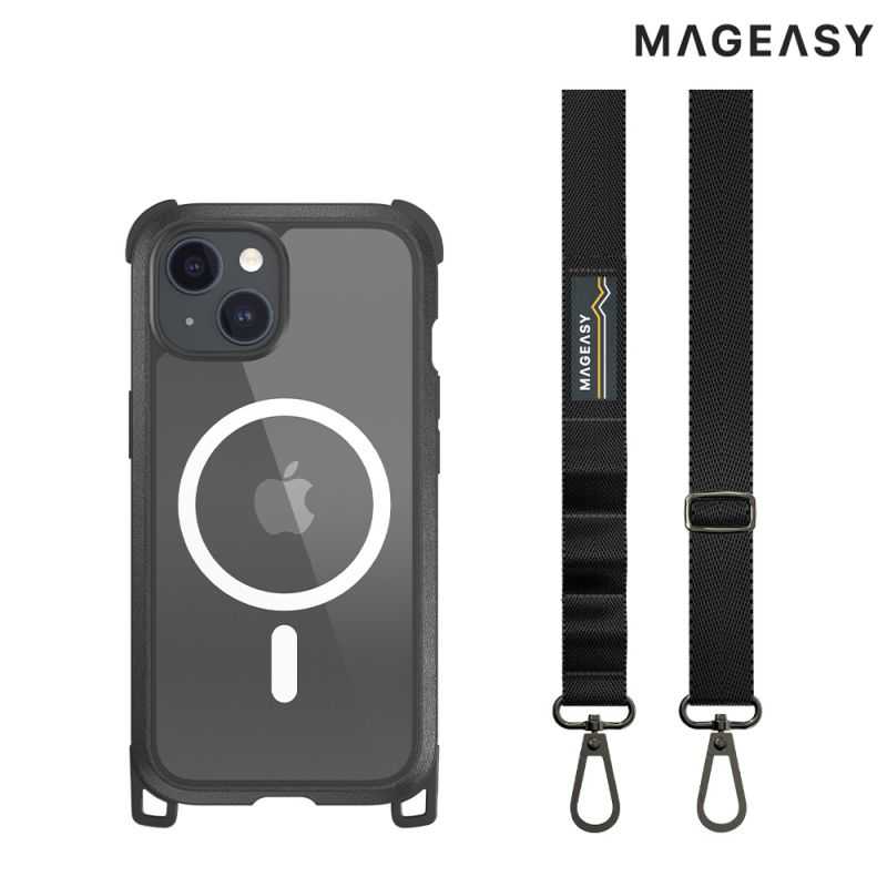 手機殼 防摔殼 MAGEASY Apple iPhone 15 Plus Odyssey M + Strap 保護殼