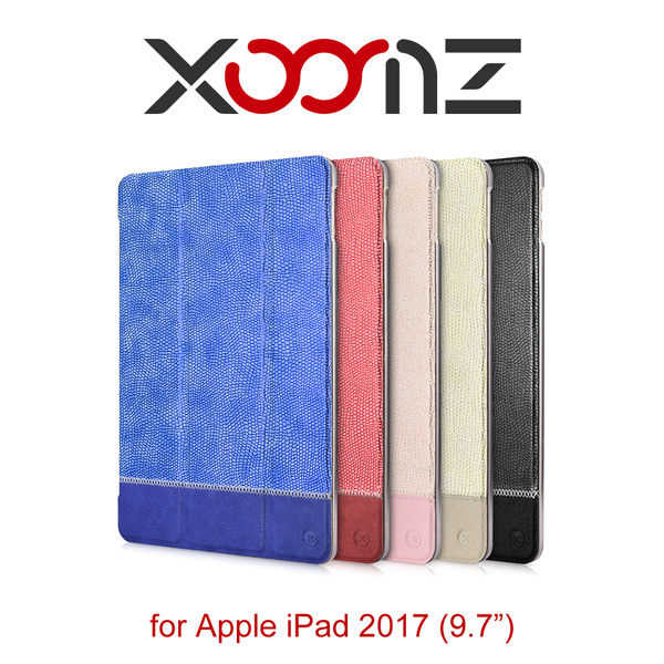 【愛瘋潮】XOOMZ 熒閃系列 iPad 2017 (9.7) 側掀磁吸 三折站立皮套