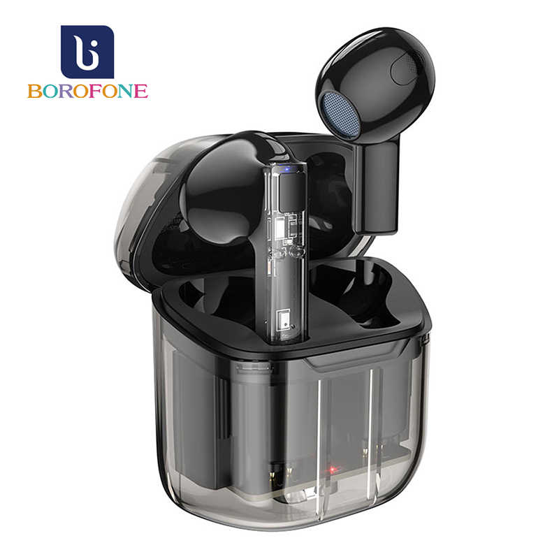 藍牙耳機 Borofone BW23 晶豆透明版真無線藍牙耳機【愛瘋潮】