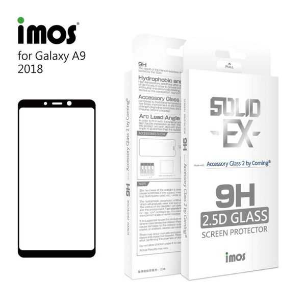 【愛瘋潮】iMos SAMSUNG Galaxy A9 2018 2.5D 滿版玻璃保護貼 美商康寧