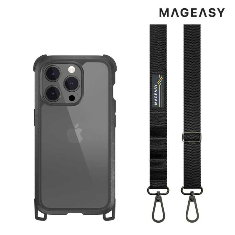 手機殼 防摔殼 MAGEASY Apple iPhone 15 Pro Odyssey + Strap 保護殼【愛瘋潮】