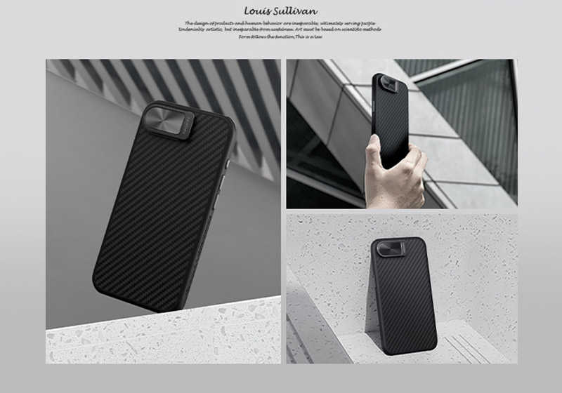 NILLKIN Apple 蘋果 iPhone 16e 纖極碳纖維紋磁吸殼(覆蓋版) 保護殼 保護套 手機殼 雙料殼 鏡