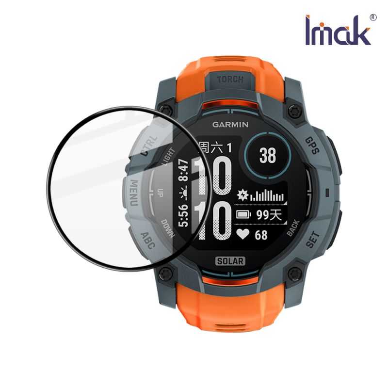 手錶保護貼 Imak 艾美克 GARMIN Instinct 3 AMOLED/Solar (45mm) 手錶保護膜 保