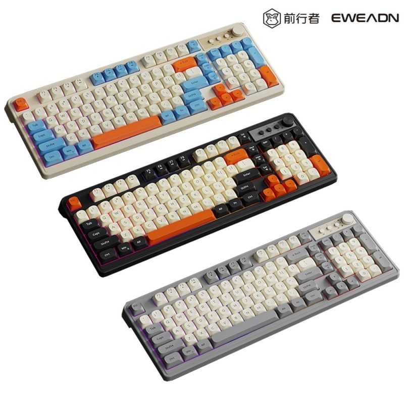 EWEADN 前行者 G98 炫光彩紅有線鍵盤 靜音鍵盤 辦公鍵盤 炫彩背光 注音 倉頡 【愛瘋潮】