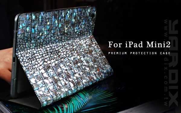 【愛瘋潮】韓國 Hologram Croco Apple iPad Mini2 Retina 銀鑽漆