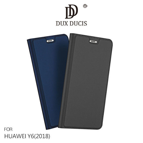 【愛瘋潮】DUX DUCIS HUAWEI Y6(2018) SKIN Pro 皮套 磁吸 插卡可立