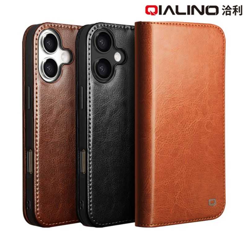 QIALINO Apple 蘋果 iPhone 17 Air Apple 蘋果 iPhone 17 Air 真皮經典皮套