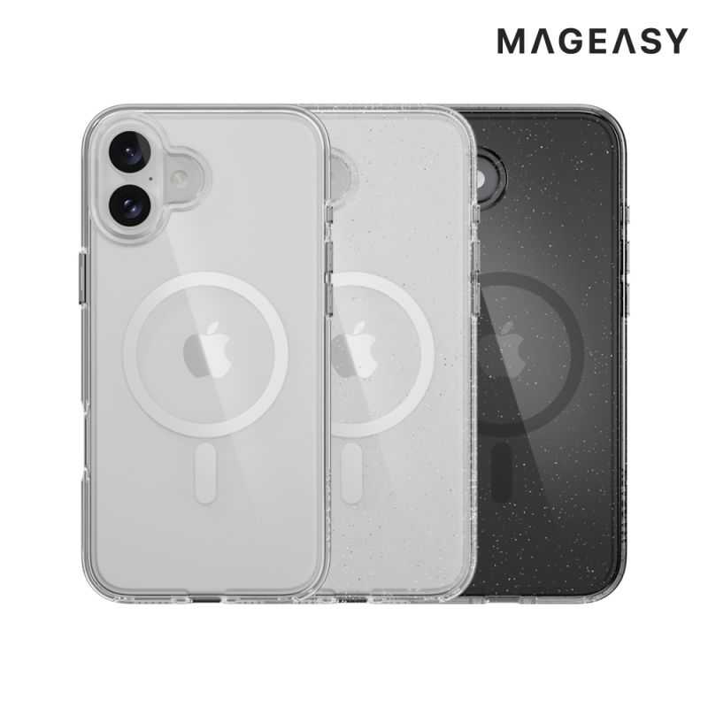 MAGEASY Apple 蘋果 iPhone 16 6.1吋 Bright M 不發黃軍規磁吸透明殼 保護殼 保護套